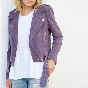 BLANKNYC Purple  Suede Moto Jacket